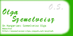 olga szemelveisz business card